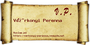 Várkonyi Perenna névjegykártya